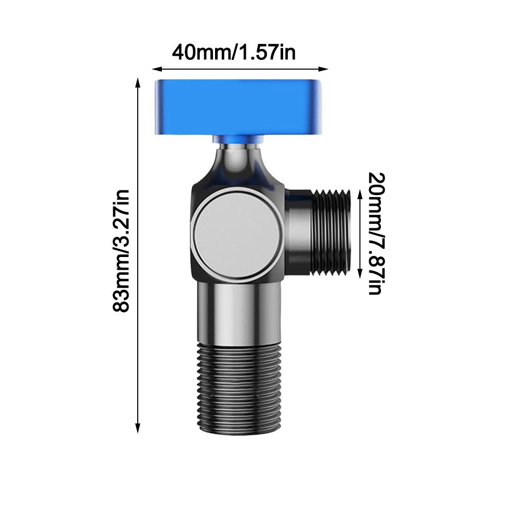 High Quality Red Blue Water Control Valve Brass Cold and Hot Distinction Brass Angle Valve Corner Valve Kitchen