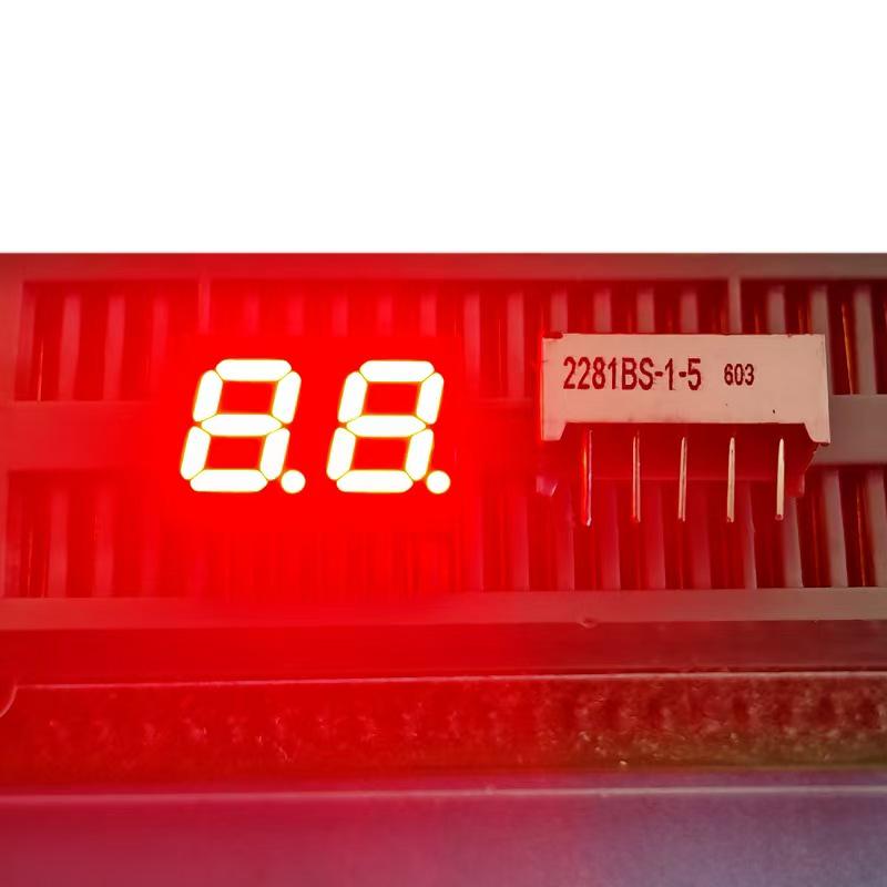 0.28 Inch 2-Digit LED Display, Bright Red, 5 Pins