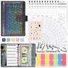 A6 Money Budget Planner Binder with Zipper Envelopes Cash Envelopes for Budgeting Money Organizer for Cash Budget Binde