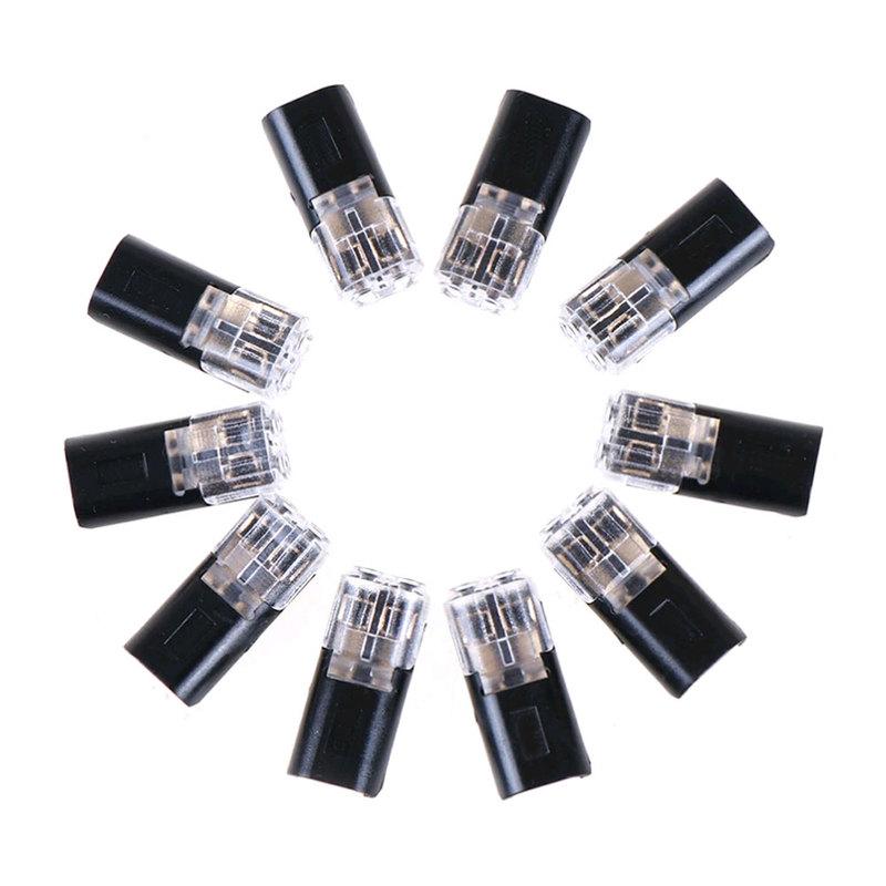 10pcs 2pin Pluggable Wire Connector Quick Splice Electrical Cable Crimp Terminals for Wires Wiring 22-20AWG LED Car Connectors