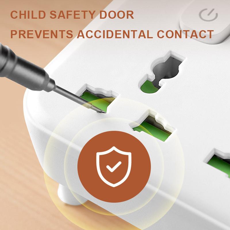 2500W Household Universal Plug Converter PD Fast Charging Socket Switch Wireless Wall Charger Adapter