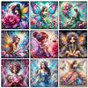 Cute Elf Girl Diamond Painting Set Flower Fairy Flower Cross Embroidery Handmade Mosaic DIY Art Designer Home Decor Gift