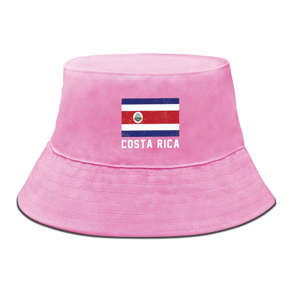 Bucket Hat With Flag of Costa Rica Print , Patriotic Women's Hat Foldable Trendy Fashion Fishing Cap
