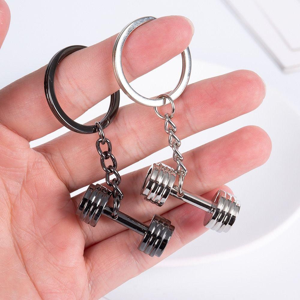 Bag Charm Simulation Dumbbells Keyring Mini Fitness Series Pendant Friends