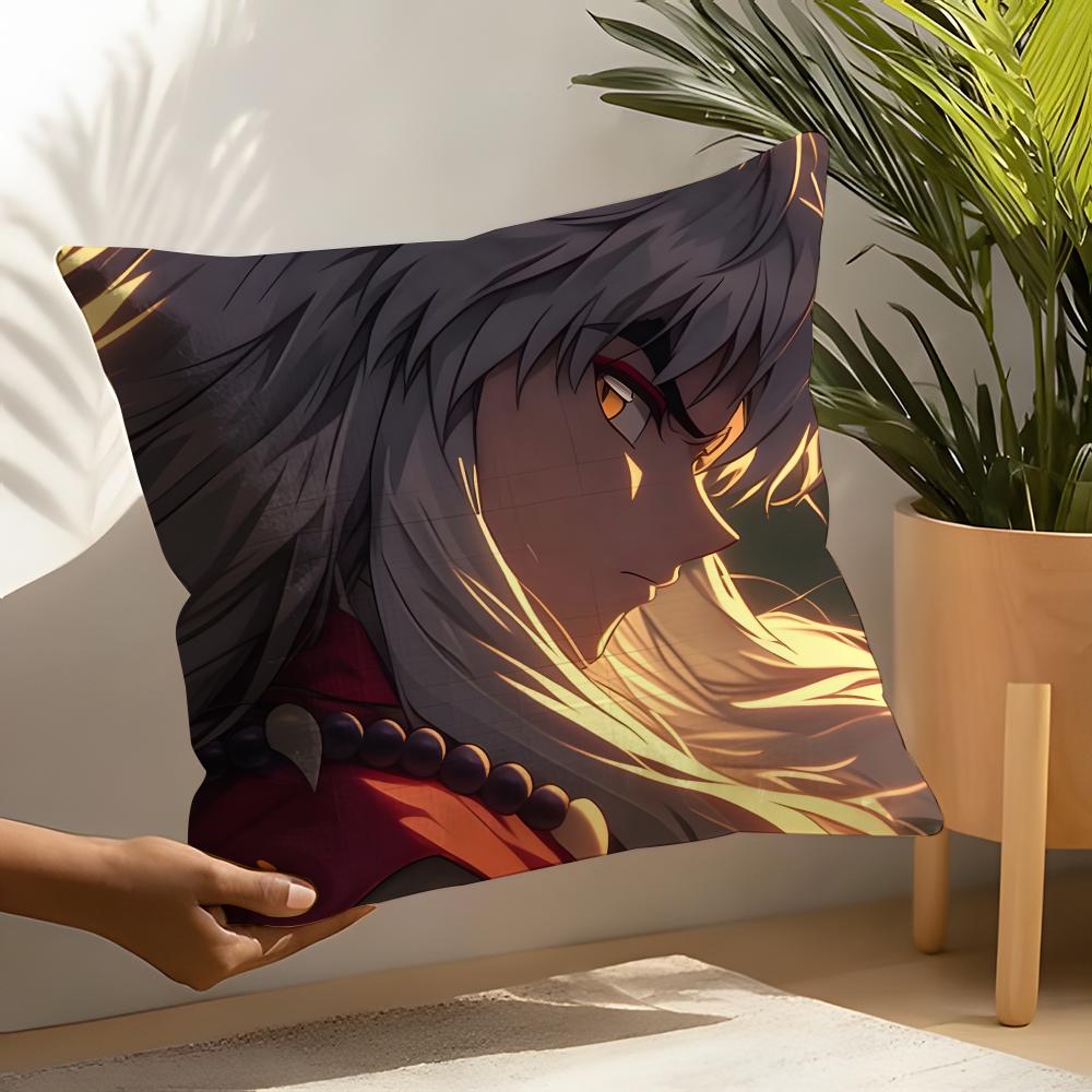 Anime Movie IInuyasha InuYasha Pillow Case Linen Cushion Covers For Decorative Sofa Home Pillows Case Car Chair Pillows Cases