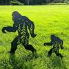 Bigfoot Yard Decor for Outside, Black Metal Sasquatch Decorative Garden Stakes, Bigfoot Silhouette Garden Decor Art, Big Foot Sasquatch Gifts