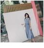 Summer 2023 Women's Korean Style Chiffon Over-the-Knee Fairy French Dress