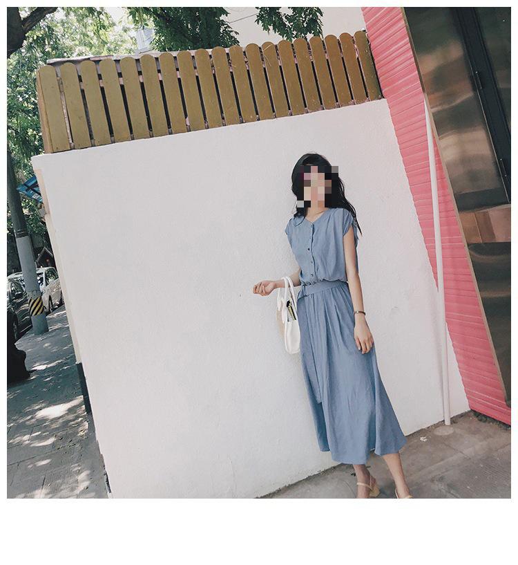 Summer 2023 Women's Korean Style Chiffon Over-the-Knee Fairy French Dress