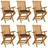 Day and Night - Day and Night Garden Chairs 6 Units Teak Wood with Taupe Gray Cushions