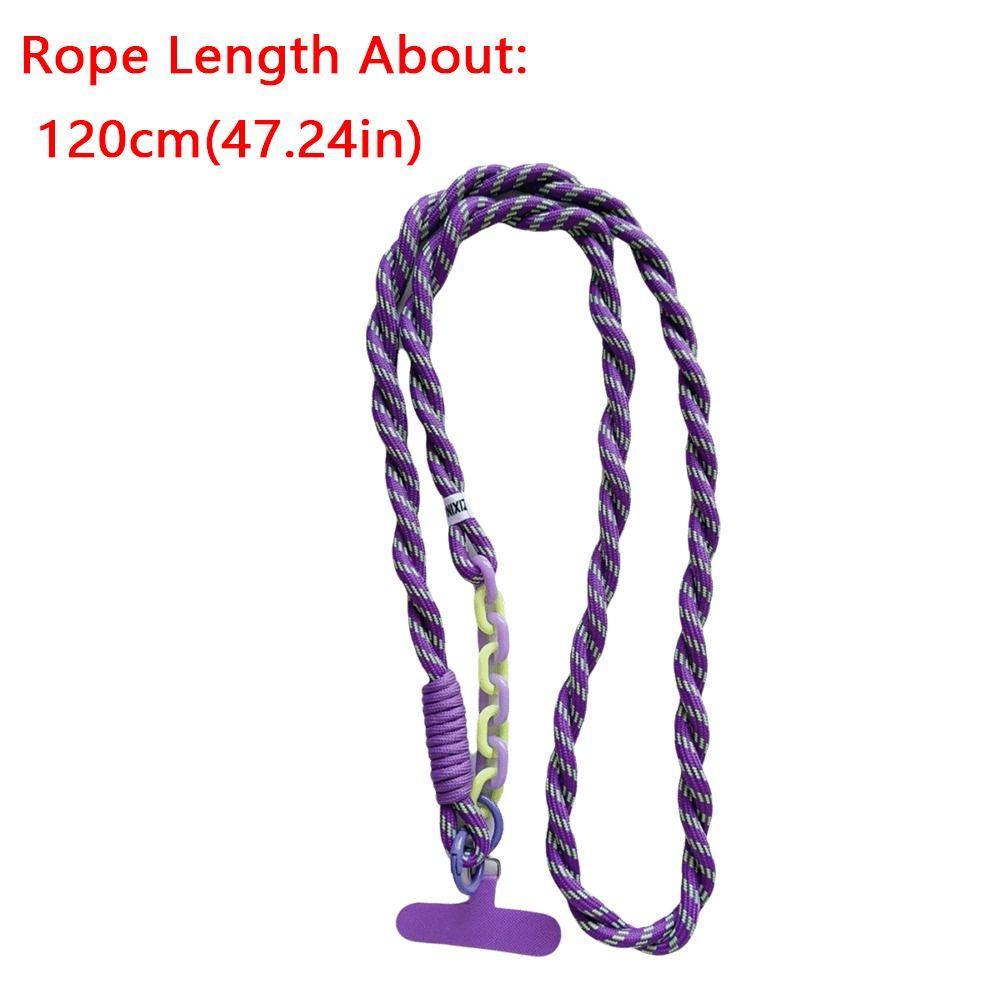 Dopamine Braided Phone Lanyard Nylon Crossbody Hanging Rope  Phone Charm Accessories