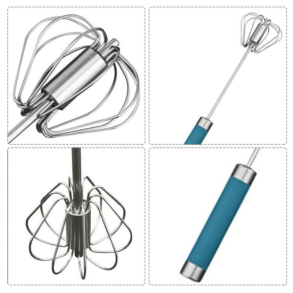 Стальной венчик для яиц, кухонный инструмент, полуавтоматический венчик для яиц, ручной толкатель, роторный венчик, блендер, венчик