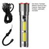 High Powered Flashlight 4 Modes Adjustable Super Bright Waterproof Zoomable Rechargeable Tactical Flashlight with Power Display