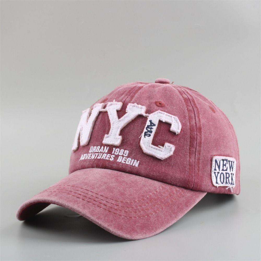 NEW YORK Distressed Faded Cap Cotton Washed Snapback Baseball Cap For Man Women Outdoor Sports