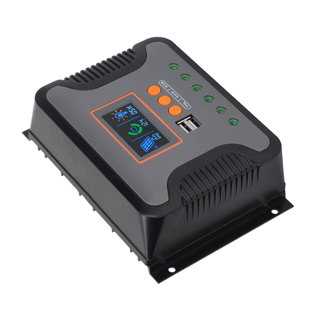 ШИМ-контроллер солнечной зарядки 80A 12V 24V 36V 48V двойной USB порт ЖК-дисплей для зарядки аккумулятора