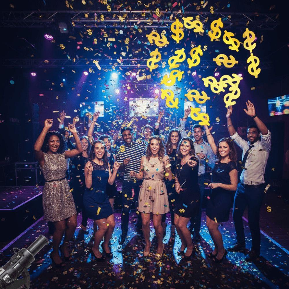 1pcs Dollar Sign Shaped Dollar Sign Confetti Gold & Green Party Confetti Throwing Confetti Party