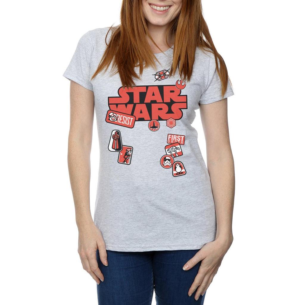 Star Wars Womens/Ladies The Last Jedi Badges Cotton T-Shirt
