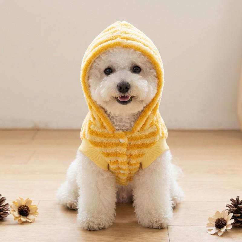 Fleece Dog Hoodie Winter Pet Dog Clothes Cute Cartoon Puppy Winter Coats Thin Warm Jacket Sweater Chihuahua Bichon Dog Pajamas