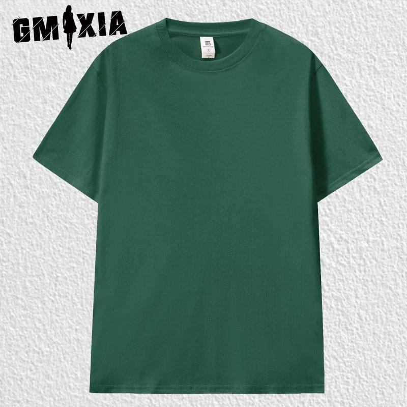 GMXIA Хлопковая футболка с коротким рукавом, мужская модная свободная рубашка с половиной рукава, сострадательная рубашка с принтом