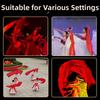 Gradient Color Belly Dancing Fan Multicolors Square Dancing Long Imitation Fan  Dance Accessories