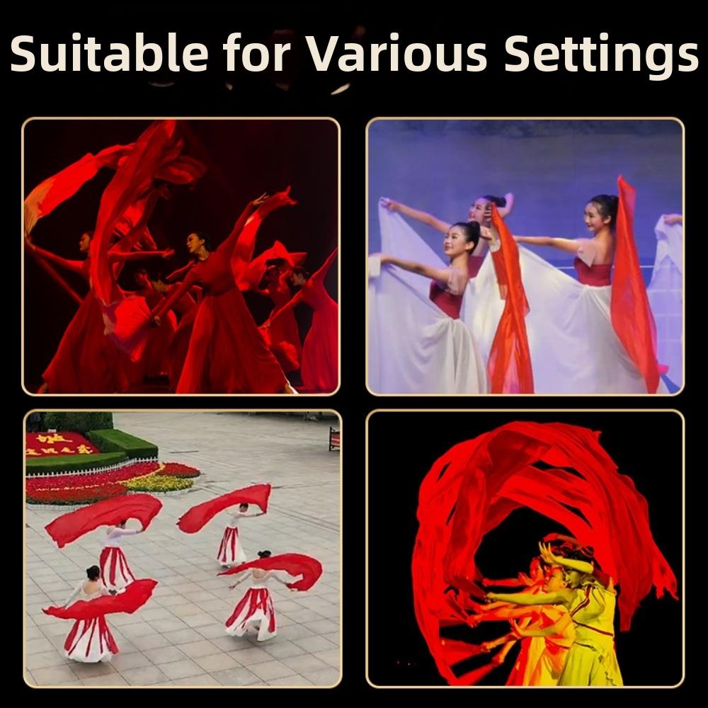 Gradient Color Belly Dancing Fan Multicolors Square Dancing Long Imitation Fan Dance Accessories