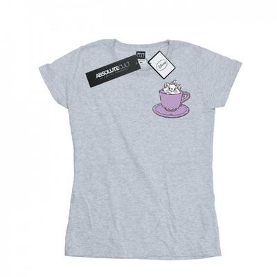 Женская/дамская футболка Aristocats Marie In Cup Breast Print Cotton