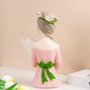 Ваза из смолы, фигурка девушки, держатель для цветов, настольный вазон, современная шикарная декоративная статуэтка, украшения для стола
