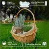 Корзина для хранения - Creative Home - Овальная - 45x32x43см - 100% Натуральная - Плетеная вручную