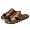 Summer Men's Shoes New Beach Cool Leather Men Slippers Man Designer Simple Light Comfortable Outdoor Cowhide Slippers