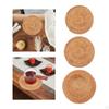 Round Rattan Placemats Coaster Handwoven Heat Insulation Pads for Outdoor Camping