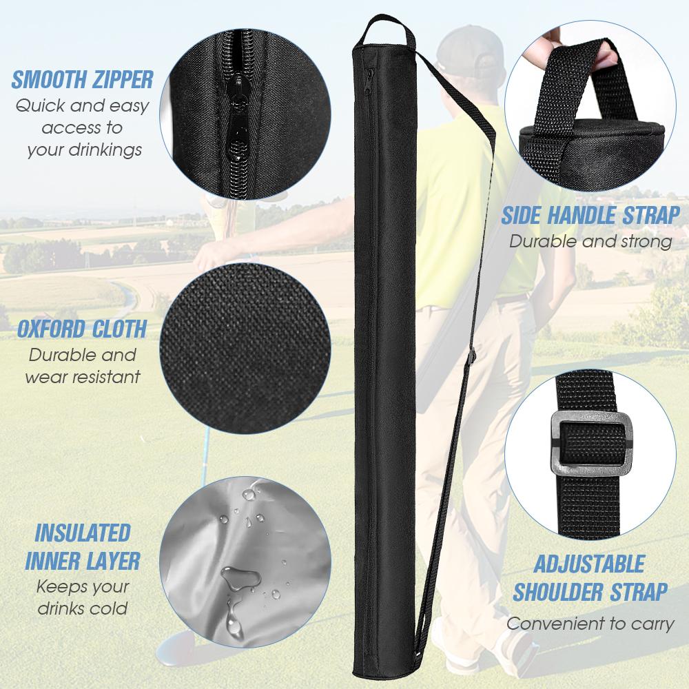 Bag For Golf Beer Sleeve 7can Insulated Cooler Sleeve Beverages Cold Sling Bag Golf Cooler Bag
