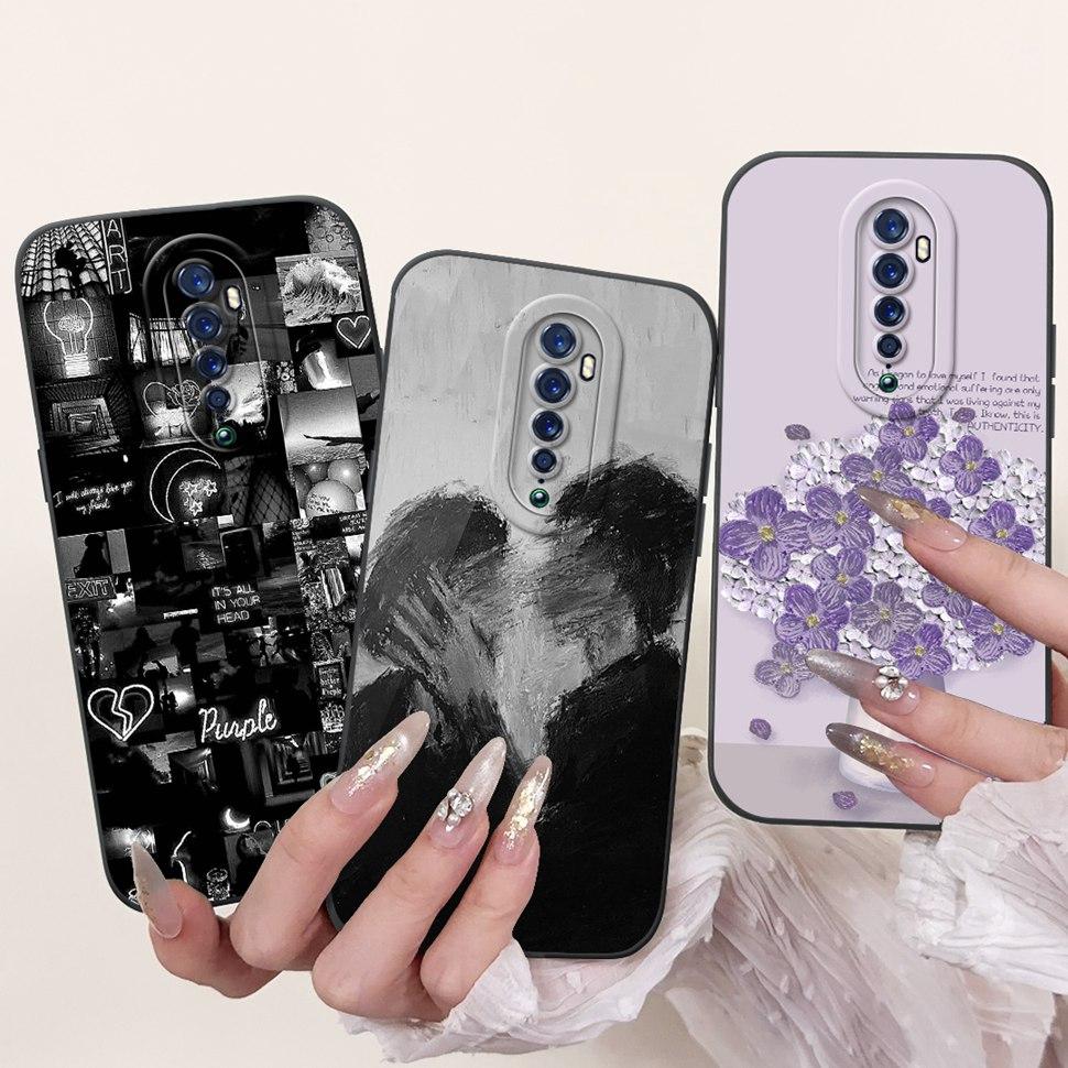 Чехол для Oppo Reno 2 2F Милый кролик Расписная крышка Мягкий силикон ТПУ Чехлы для телефона Для Oppo Reno2 F Reno 2F Задняя крышка Funda