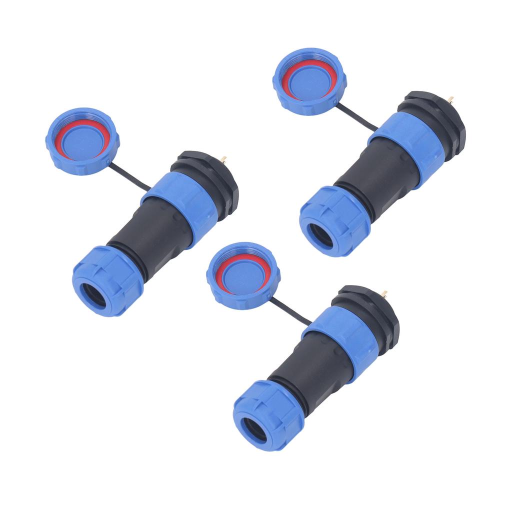 3 Pcs SP21 Aviation Connector 2 Pin IP68 Waterproof Rear Nut Connector AC500V 30A