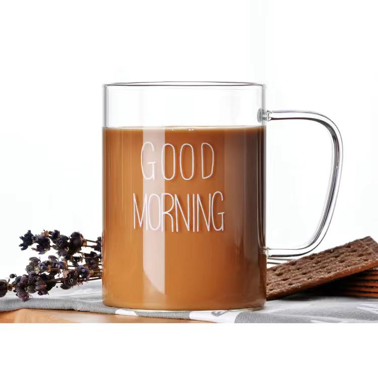 Прозрачная стеклянная кружка в скандинавском стиле, чашка для воды, чашка для молока, большая емкость