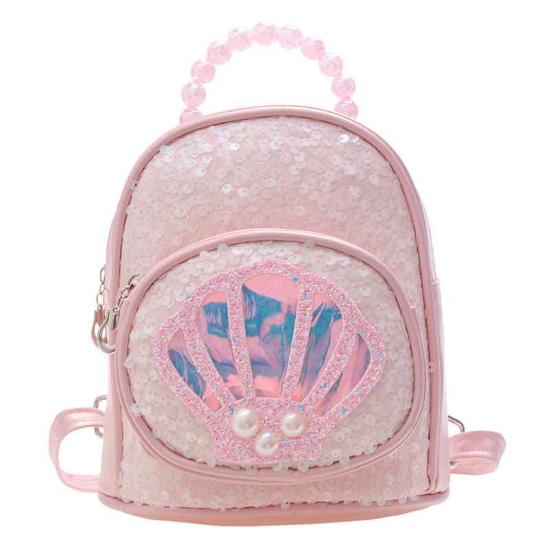 Stylish Cute Korean Princess Children's Sequin Backpack For Girls Aged 1 To 3 Years