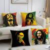 Singer Reggae Rock Pillow Case Short Plush Print Cushion Cover Square Throw Pillow Covers Sofa Home Decor