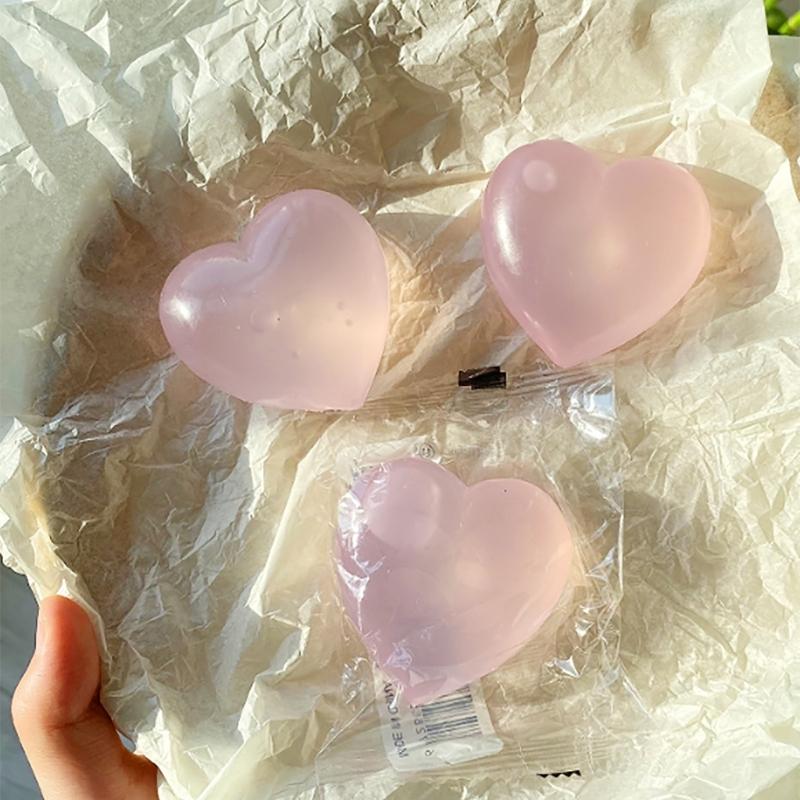 Squeezable Toy  Stress Toy Heart Stress Reliever Toy Soft Decompression Toy Anxiety Reduce Toy for Autisms Office