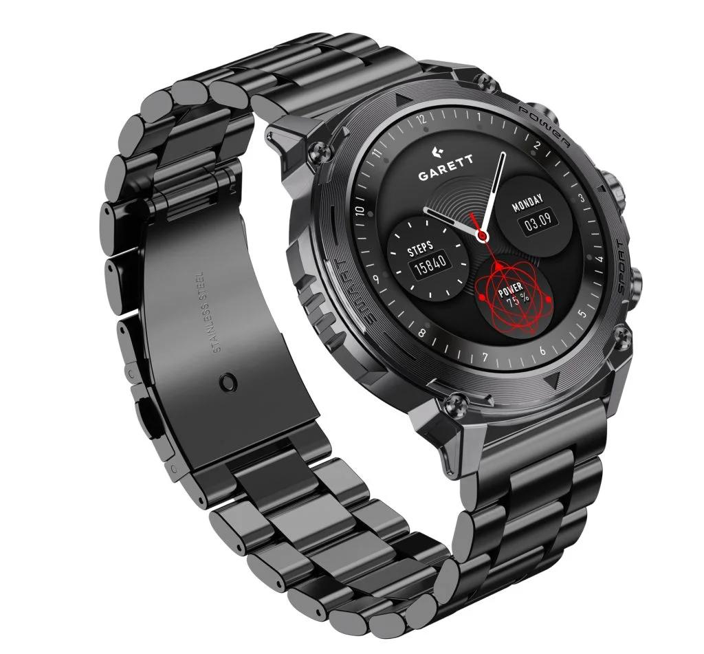 Garett atom steel black smartwatch