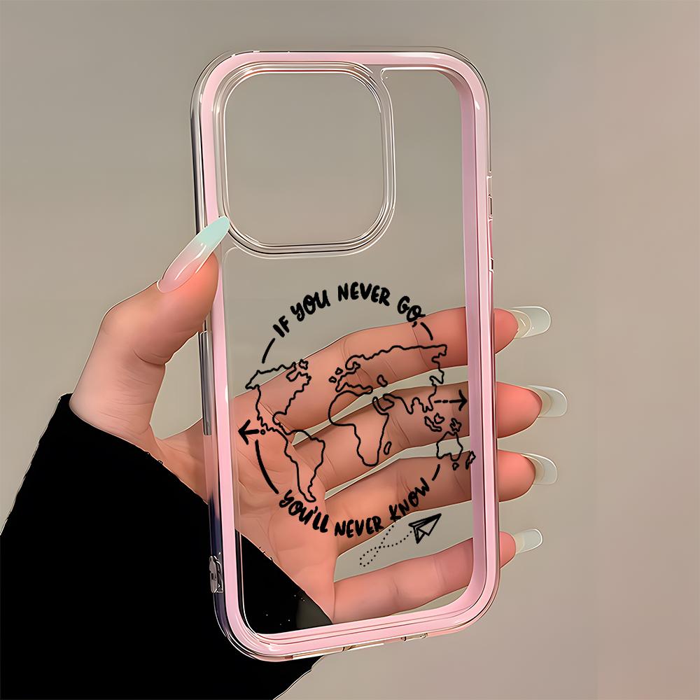 Вдохновляющая цитата о путешествиях 2-в-1 Прозрачный чехол для Samsung Galaxy S26 Ultra S25 S23FE S24 S22 Plus A57 A37 A55 A54 A36 A35 A16
