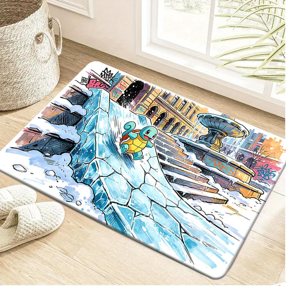 Lucario & Pikachu Winter Campfire Tent Print Non-Slip Floor Mat Doormat