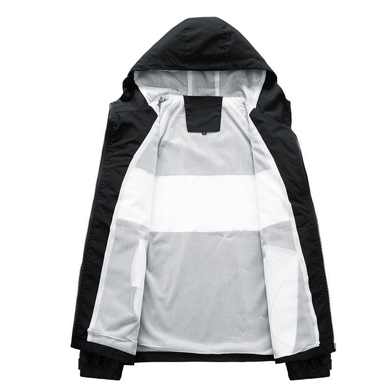 Autumn Couple Jacket Men's and Women's Autumn Casual Windbreaker Outdoor Running Sports Thin Hooded Color Blocked Jacket