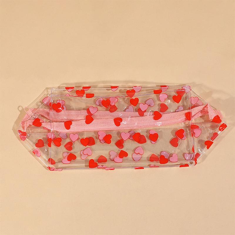 Portable Transparent Makeup Bag Zippered PVC Cosmetic Pouch for Women Travel Toiletry Storage Bag
