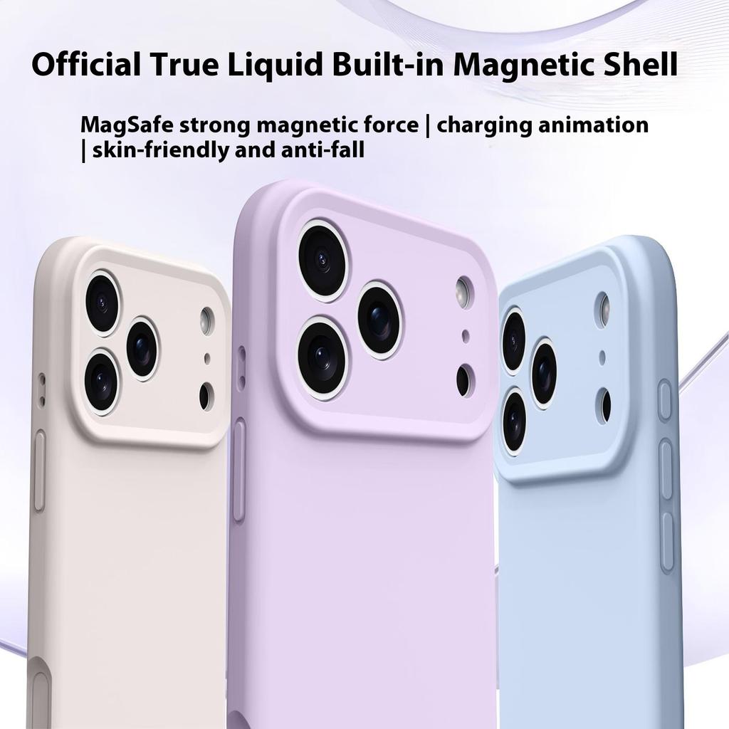 For iPhone 17 Pro Case Compatible with MagSafe Precise Cutouts Liquid Silicone Protective Back Cover