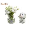 2 шт. комплект украшений для зеркала заднего вида автомобиля, симпатичная мини-ваза для цветов в виде кролика, украшения для приборной панели, аксессуары для салона автомобиля для женщин
