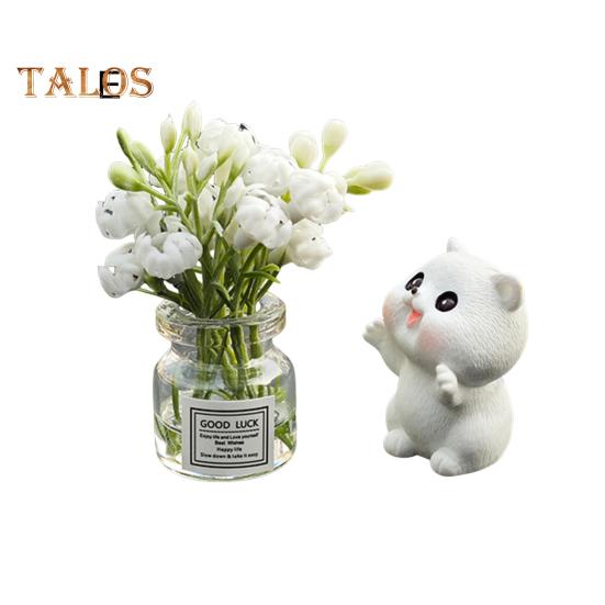 2 шт. комплект украшений для зеркала заднего вида автомобиля, симпатичная мини-ваза для цветов в виде кролика, украшения для приборной панели, аксессуары для салона автомобиля для женщин
