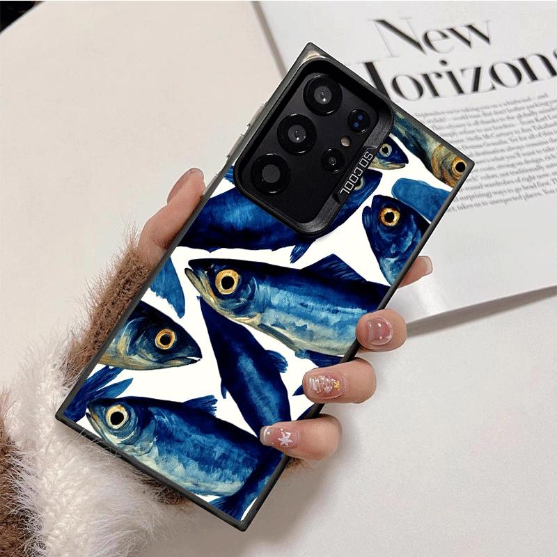 Скидка Соленая Рыба Ударопрочный Чехол для Телефона для Samsung Galaxy S26 Edge S25 Ultra S24 FE S23 Plus S21 Чехол Противоударный Fundas