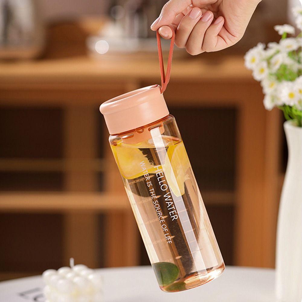 with Tea Strainer Sports Water Cup Transparent Carrying Rope Water Bottle Portable Water Cup
