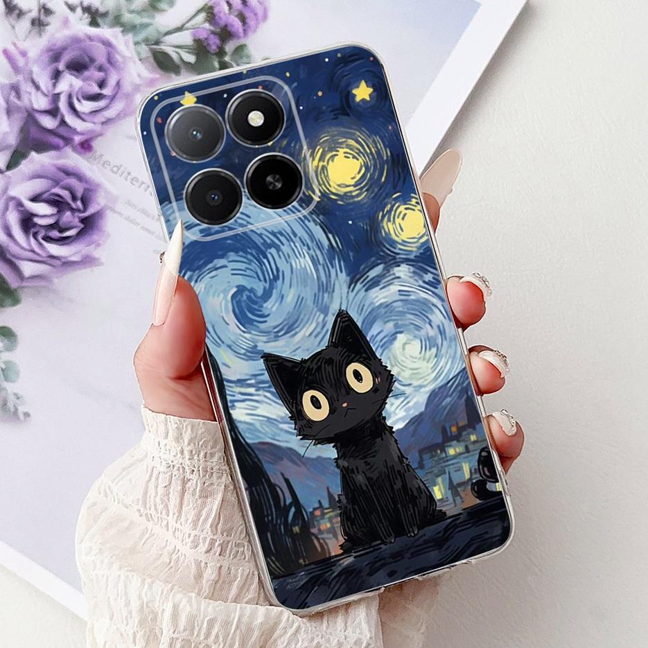 Чехол для Honor X5b 4G GFY-LX2 Милый Расписной Чехол Прозрачный Силиконовый Мягкий ТПУ Чехол для Телефона Для Honor X5b Plus HonorX5b Задняя Крышка Coque