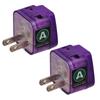 Conversion Adapter Plug for Overseas Value Eleplug W Set of 2 Type A Travel, (A + Type) RW-WS01