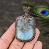 Aquamarine Handmade Copper Wire Wrap Jewelry Pendant 2.56 P9l12