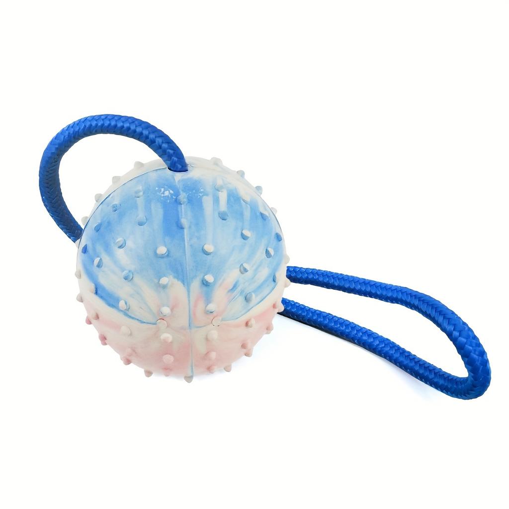 1pc Pet Toy Ball Dog Rubber Toys With Rope Pets Training Interactive Ball Bite Resistant Molar Teeth Cleaning Balls Pet Supplies